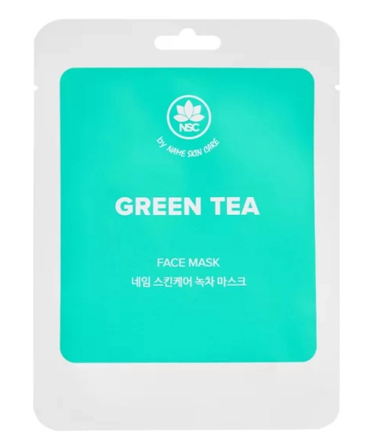 NAME SKIN CARE Маска тканевая для лица с Зеленым Чаем, 22мл