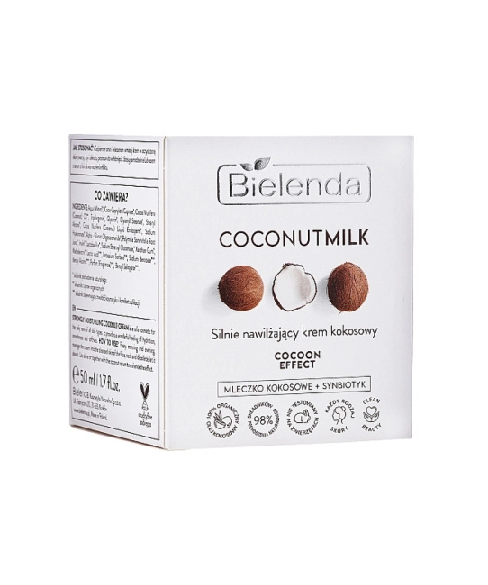 Bielenda Крем высокоувлажняющий кокосовый COCONUT MILK COCOON EFFECT, 50мл (2)