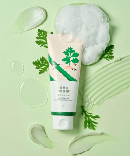 Round Lab ROUND LAB Успокаивающая пенка для умывания MUGWORT CALMING CLEANSER, 150 мл, 150мл (1)