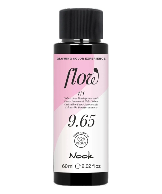 NOOK Краска для волос FLOW demi-permanent hair colour, тон 9.65 (блонд розовый), 60мл
