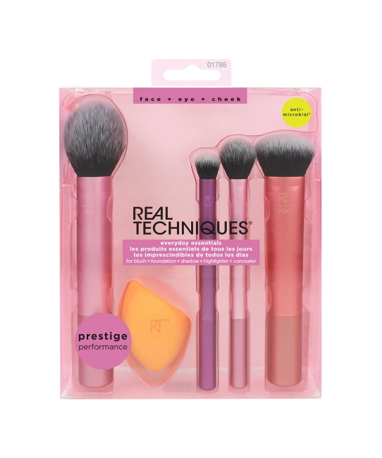 Real Techniques Набор кистей и спонж для макияжа Everyday Essentials, 5шт (3)