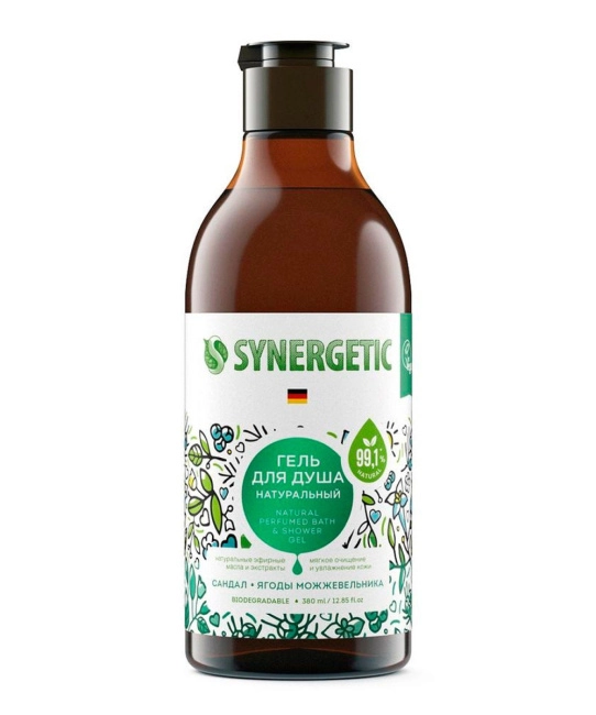 Synergetic Гель для душа Сандал и ягоды можжевельника, 380мл (1)