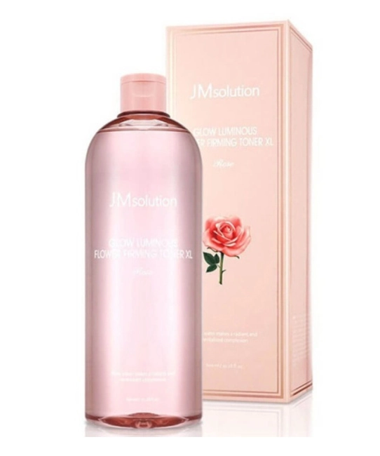 JM Solution Укрепляющий тоник для лица с экстрактом розы Glow Luminous Flower Firming Toner XL Rose, 600мл