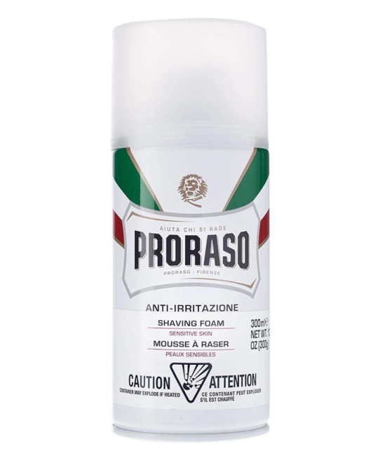 PRORASO Пена для бритья для чувствительной кожи с зеленым чаем и овсом