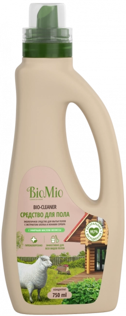 BioMio Средство для мытья полов экологичное "Мелисса", 750мл