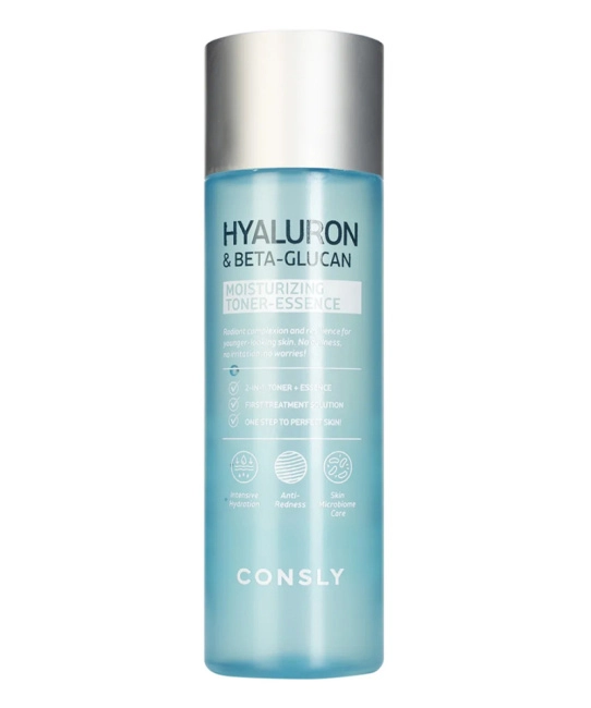 Consly Увлажняющий тонер-эссенция для лица с гиалуроновой кислотой и бета-глюканом, 200мл