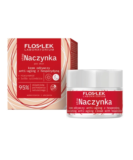 Floslek Крем для лица питательный 24 часа с геспередином  stopNaczynka, 50мл (1)
