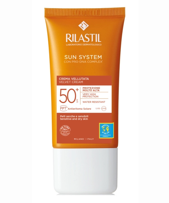 Rilastil Лосьон бархатистый для чувствительной кожи SPF50+ SUN SYSTEM, 200мл