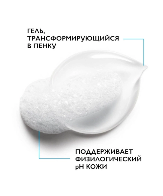 La Roche-Posay Гель-пенка очищающая для лица двойного действия, 400мл (5)