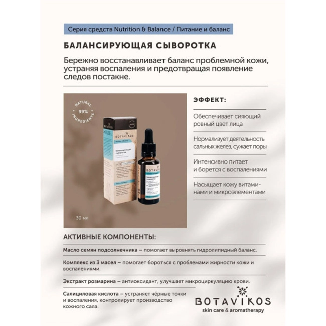 Botavikos Сыворотка для жирной и проблемной кожи лица, 30мл (2)