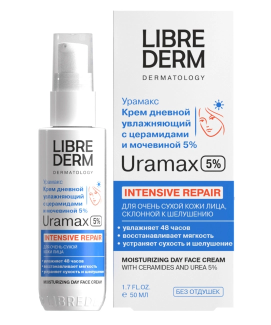 Librederm Крем для лица увлажняющийс церамидами и мочевиной 5% "Дневной", 50мл (1)