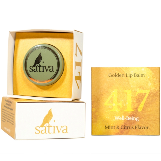 Sativa Блеск-бальзам для губ золотистый №417, 8г