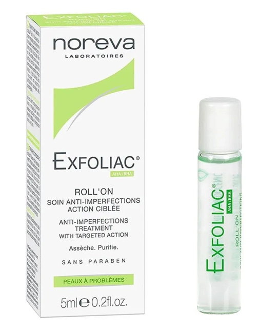 Noreva Карандаш роликовый для локального ухода Exfoliac, 5мл