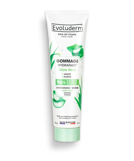 Evoluderm Увлажняющий скраб для лица с алоэ вера, 150г