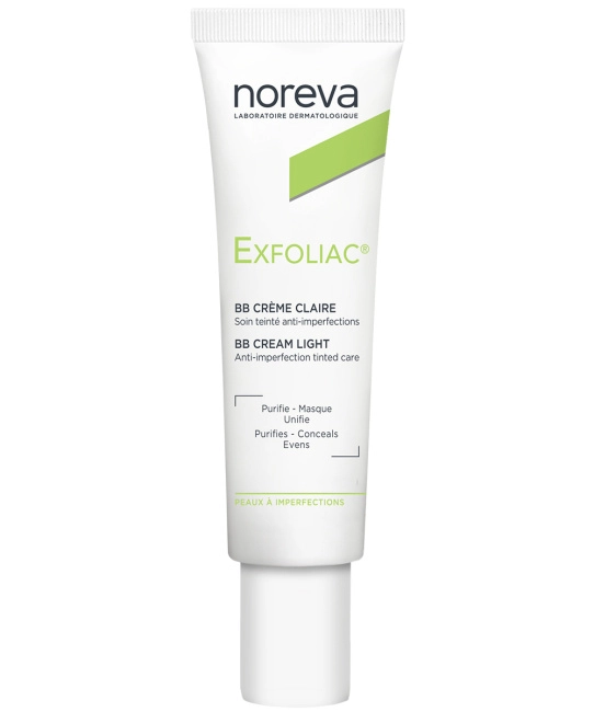 Noreva BB крем для лица, светлый тон, Exfoliac, 30мл