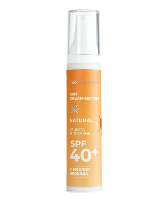 Greenmade Солнцезащитный крем-баттер для лица SPF 40+ с маслом авокадо, 50г