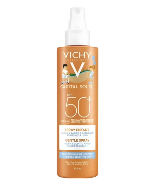 VICHY Спрей солнцезащитный для детей легкий водостойкий с повышенной защитой SPF50+ , 200мл