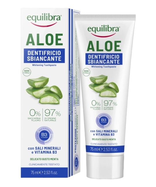 EQUILIBRA s.r.l. Зубная паста отбеливающая Aloe, 75 мл, 75мл