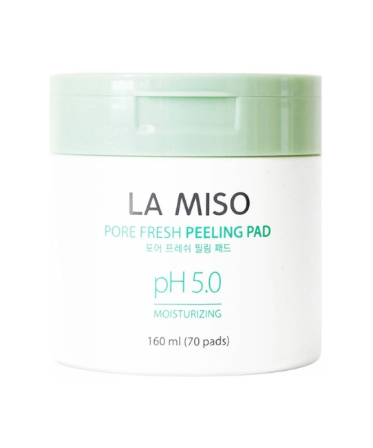 LA MISO Очищающие и отшелушивающие салфетки для лица рH 5.0, 70шт