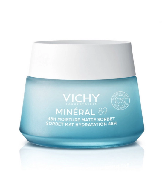 VICHY Гель-сорбет матирующий для лица с увлажнением 48ч., MINERAL 89, 50мл