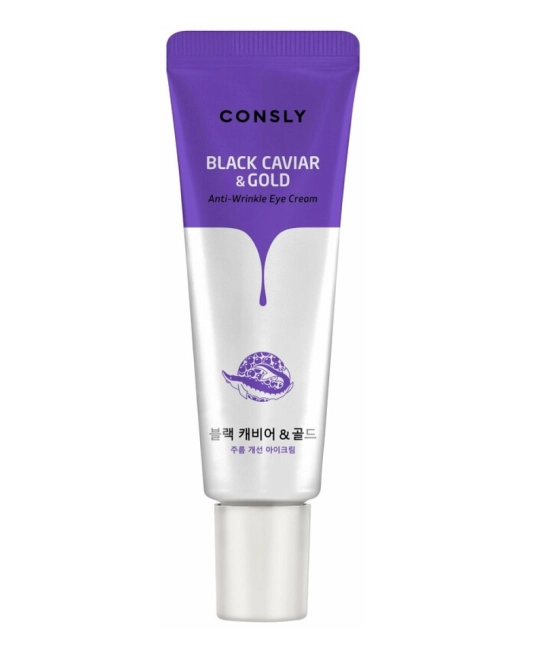 Consly Крем для век от морщин с золотом и экстрактом черной икры, 25мл