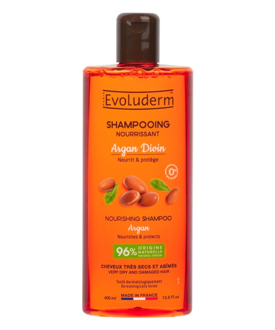 Evoluderm Питательный шампунь с Аргановым маслом и маслом Ши, 400мл