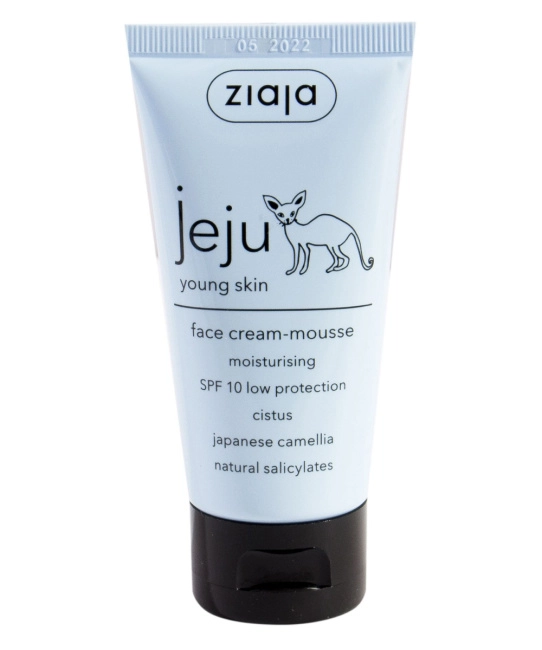 ZIAJA Крем-мусс увлажняющий для лица SPF10, 50мл