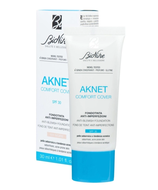 BioNike Тональная основа, маскирующая несовершенства кожи AKNET Comfort Cover 101 ivoire, 30мл (1)