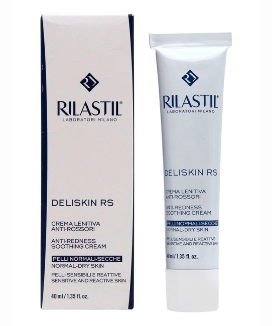 Rilastil Крем успокаивющий против покраснений для нормальной и сухой кожи склонной к алллергии DELISKIN RS, 40мл (1)