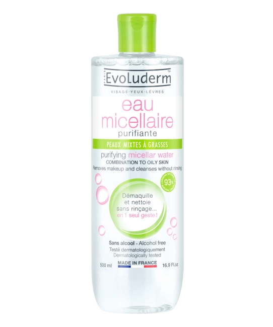 Evoluderm Мицеллярная вода для жирной кожи, 500мл