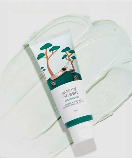 Round Lab Пенка успокаивающая очищающая для лица PINE CALMING CICA CLEANSER, 150мл (1)