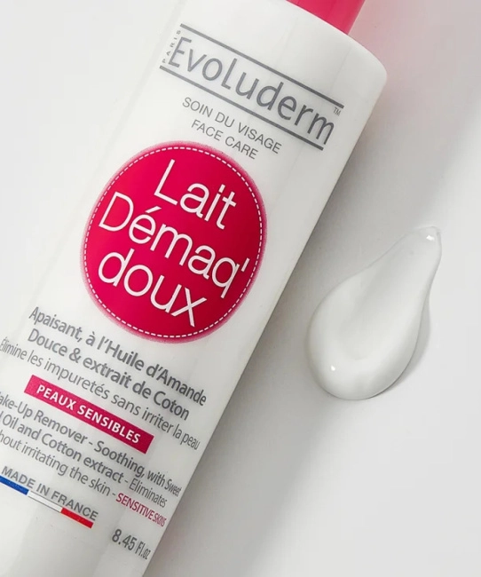 Evoluderm Средство для снятия макияжа с миндальным маслом и экстрактом хлопка, 250мл (1)